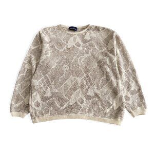 Vintage Impromptu, Sweater / Light Gold Tinsel Inlay / 1980's Style